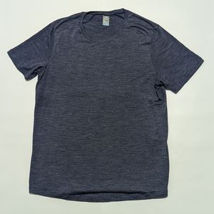 Men's Icebreaker L Blue Heather Cool-Lite Merino Wool T-Shirt